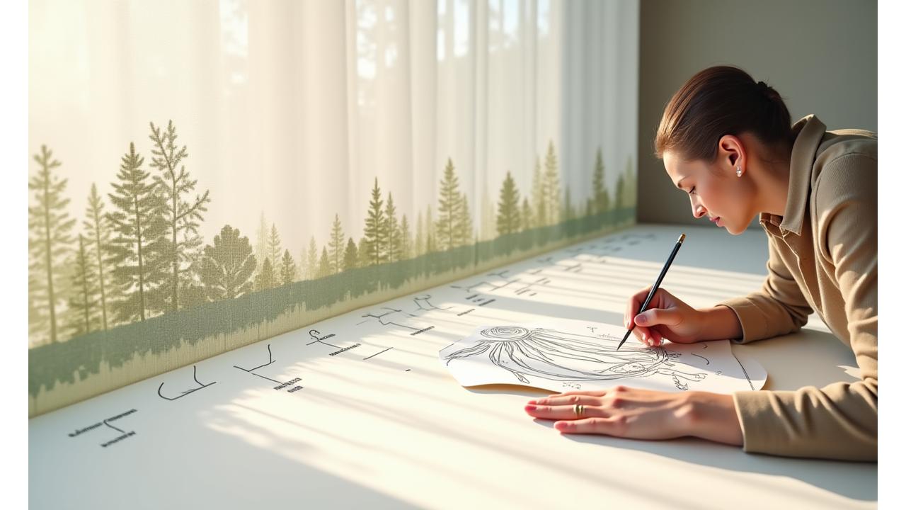 En tidlinje som viser Fjordgard Ateliers utvikling fra etableringen i 2019 med fokus på bærekraftige milepæler og vekst.
